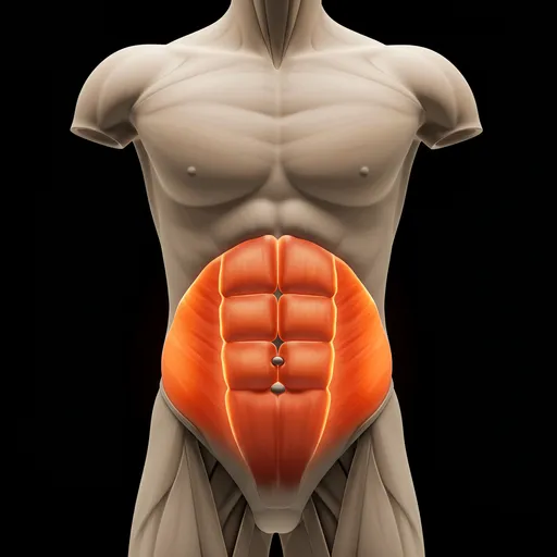 Muskeldiagramm: Bauch